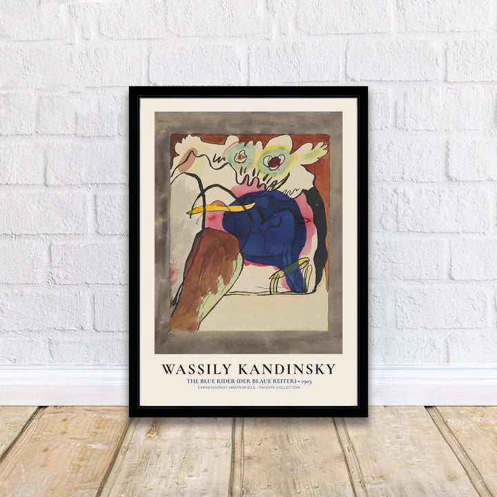 Rich in art-historical significance and chromatic warmth, this Wassily Kandinsky The Blue Rider depiction of a mounted figure brings sophisticated museum elegance into contemporary living environments. Through MapYourDreams, customers can explore various customization choices for this wall art, including unframed editions, handcrafted frames, and durable gallery canvas wraps for seamless decorating.