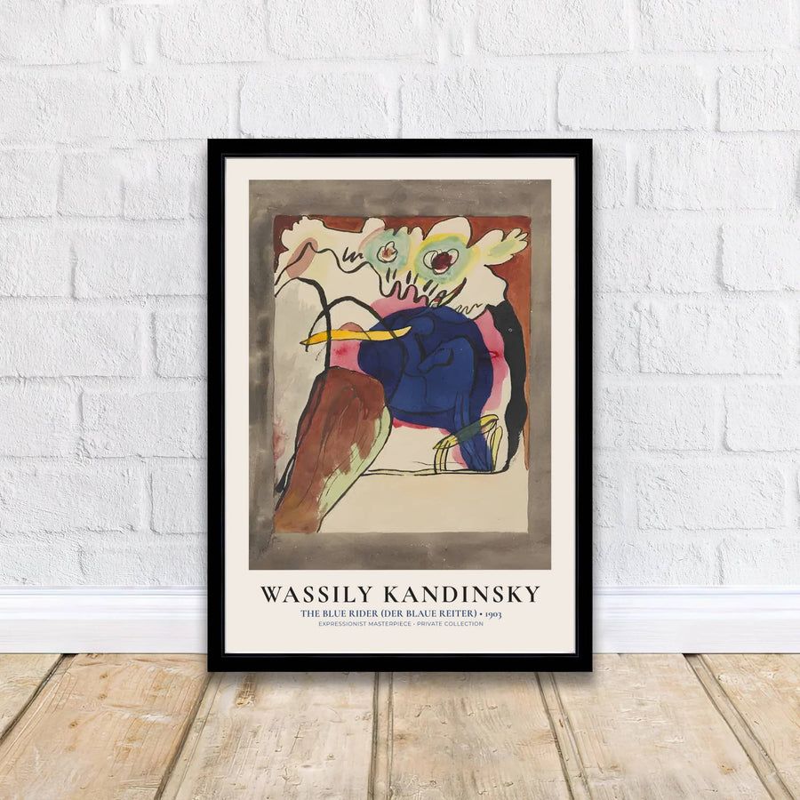 Rich in art-historical significance and chromatic warmth, this Wassily Kandinsky The Blue Rider depiction of a mounted figure brings sophisticated museum elegance into contemporary living environments. Through MapYourDreams, customers can explore various customization choices for this wall art, including unframed editions, handcrafted frames, and durable gallery canvas wraps for seamless decorating.
