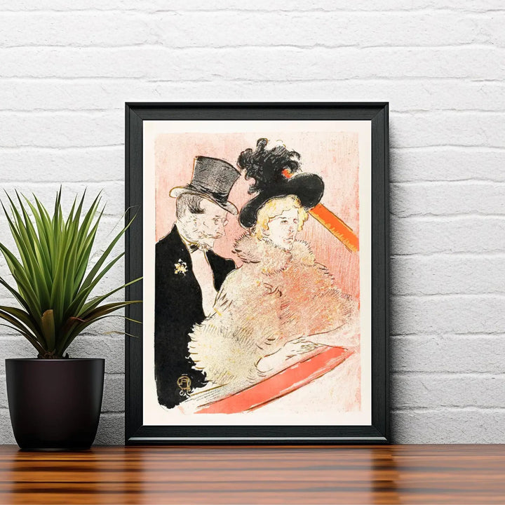 Vintage travel poster style lithograph print of At The Concert by Toulouse-Lautrec set in Paris, France. Shop high-definition framed prints, unframed poster art, and canvas choices directly at MapYourDreams.