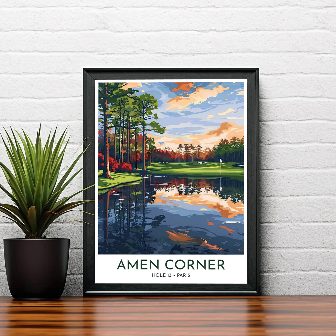 Retro vector travel poster of Augusta Georgia celebrating the scenic beauty of Rae&