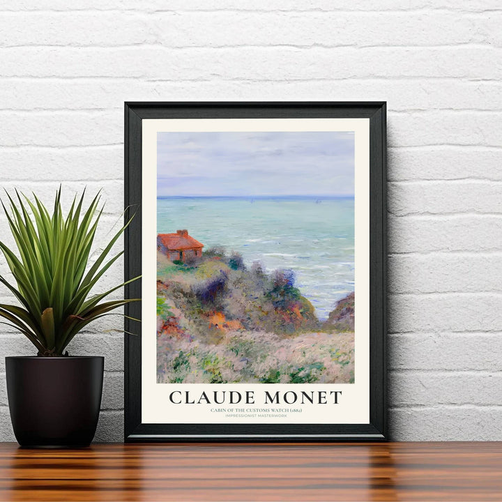 Radiating an unmistakable aura of intellectual elegance linked to the iconic coastal landscapes of 19th-century France, this Cabin Of The Customs Watch 1882 wall art relies on soothing blue tones. MapYourDreams caters to every aesthetic via flexible formats, including unframed paper art print editions, custom-built framed finishes, and durable gallery canvas wraps.