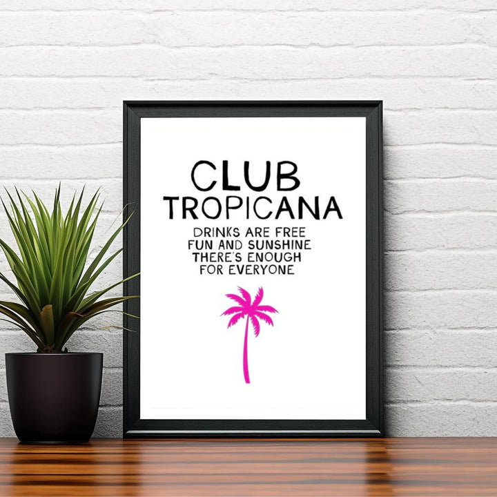 Vibrant pop music quote print featuring the iconic text "Fun and sunshine, there&
