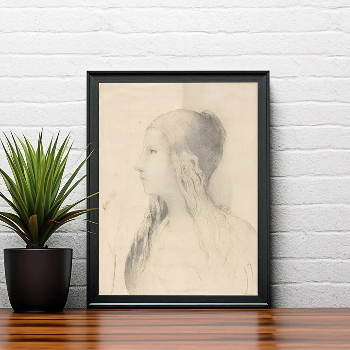 The harmonious blend of soft charcoal shading and expressive linework in Odilon Redon&