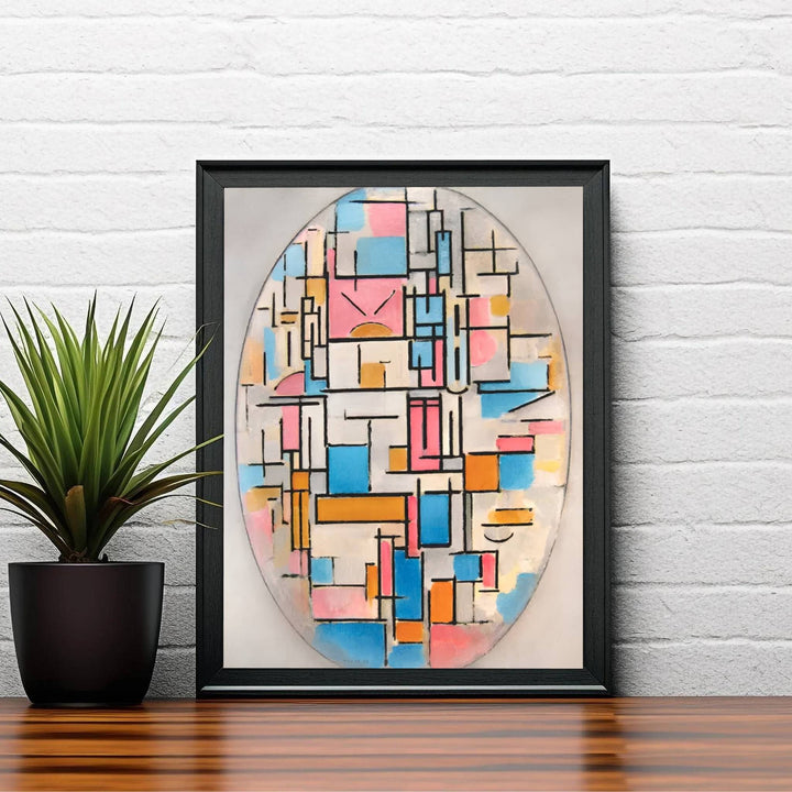 The harmonious blend of pastel color planes and delicate dark grid lines in this historic 1914 Piet Mondrian painting creates an arresting visual centerpiece for refined living spaces. MapYourDreams ensures this abstract wall art adapts seamlessly to your home by offering it in flexible formats, including unframed art prints, custom-colored frames, and gallery-wrapped canvas options.