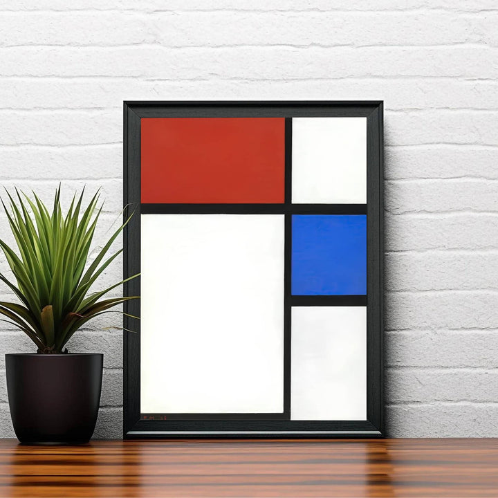 Evoking the quiet brilliance of early 20th-century avant-garde movements, this 1929 neoplasticism Piet Mondrian composition is a stunning addition to any refined art collection. MapYourDreams offers this print in customizable display options, ranging from minimalist unframed paper to handcrafted frames and gallery-quality canvas wraps.