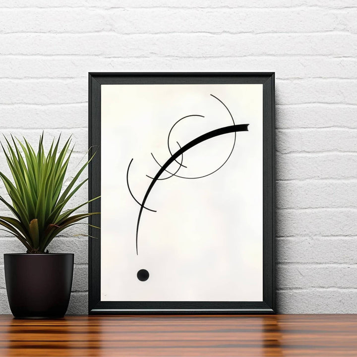 The harmonious blend of bold sweeping arcs and delicate linear vectors in Wassily Kandinsky&