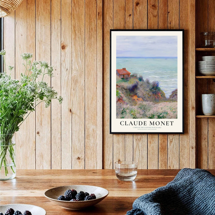 Highlighting the pioneering vision of impressionist seascape painting celebrated in global archives, this historic Cabin Of The Customs Watch 1882 decor piece serves as an arresting organic focal point. MapYourDreams provides flexible solutions, allowing you to style this artwork as an unframed poster, a classic framed masterpiece, or a gallery-wrapped canvas.