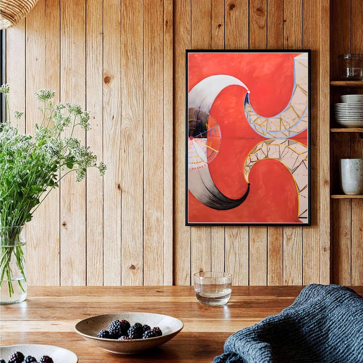 Highlighting the pioneering vision of abstract spiritualism developed across early Swedish studios, this historic Hilma af Klint Group VII The Moon decor piece serves as an arresting focal point for studies and offices. Offered by MapYourDreams, this artwork is available in flexible options including unframed paper, custom wooden frames, and gallery canvas wraps.