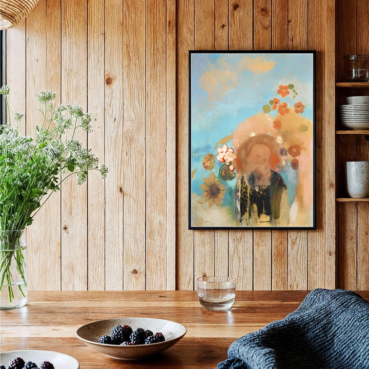 Fine art pastel print of Odilon Redon’s Evocation Of Roussel created in 1912, featuring serene facial expressions and bright sky colors. MapYourDreams provides tailored wall decor selections, ranging from unframed paper posters to pre-framed displays and gallery canvas wraps.