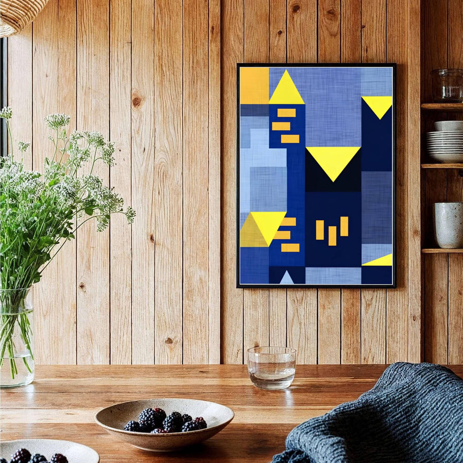 Highlighting the pioneering vision of Bauhaus abstraction developed across German design academies, this historic Paul Klee Blue Night (Blaue Nacht) decor piece serves as an arresting focal point for studies and offices. Offered by MapYourDreams, this artwork is available in flexible options including unframed paper, custom wooden frames, and gallery canvas wraps.