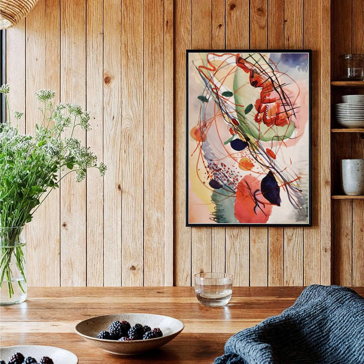 The mesmerizing contrast between delicate translucent color fields and sharp linear vectors in Wassily Kandinsky&