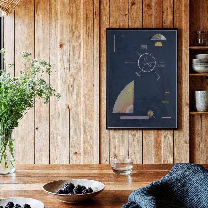 The mesmerizing contrast between delicate white linework and moody dark backgrounds in this Wassily Kandinsky Dull Gray composition creates an atmosphere of serene artistic sophistication. MapYourDreams proudly supplies this fine art print in flexible formats, such as archival paper posters, custom-fitted frames, and ready-to-display gallery canvas wraps for any residential or office space.