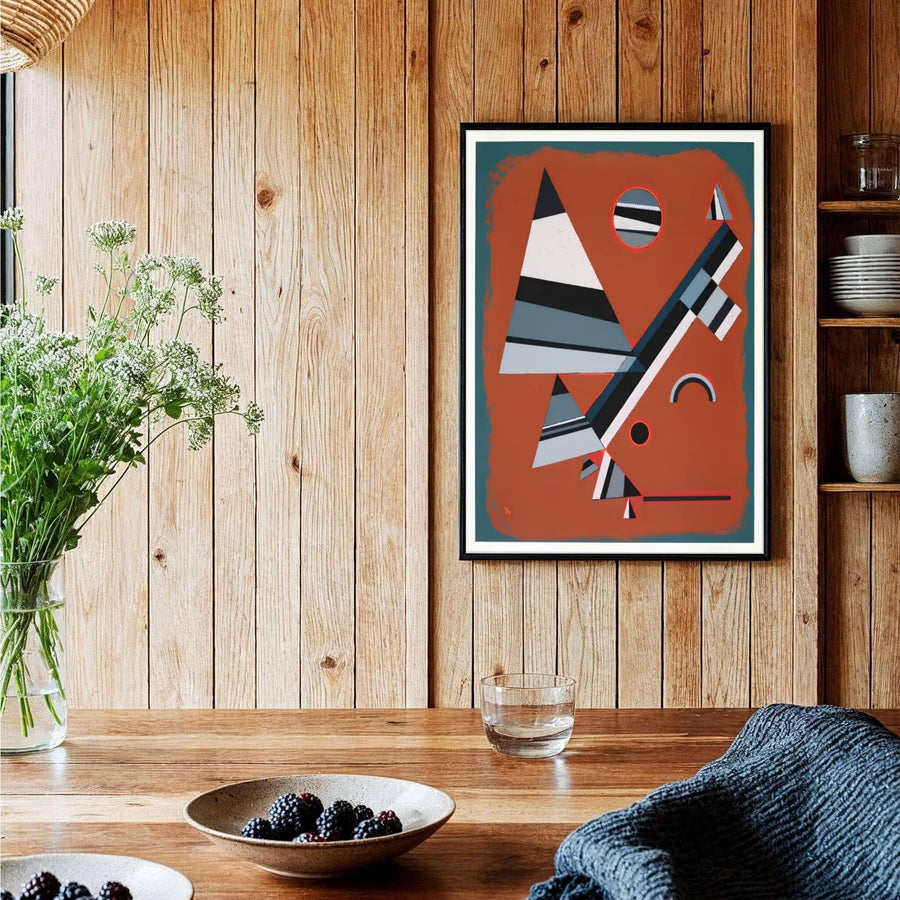 The mesmerizing contrast between sharp angular shapes and moody dark backgrounds in this Wassily Kandinsky Gray Gris composition creates an atmosphere of serene artistic sophistication. MapYourDreams proudly supplies this fine art print in flexible formats, such as archival paper posters, custom-fitted frames, and ready-to-display gallery canvas wraps for any residential or office space.