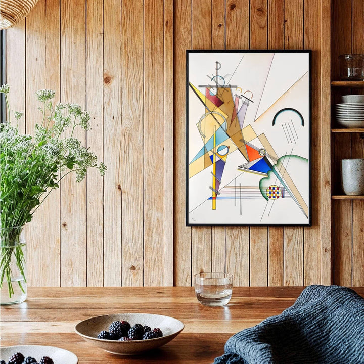 The mesmerizing contrast between sharp intersecting lines and delicate circular motifs in this Wassily Kandinsky Web Gewebe composition creates an atmosphere of serene artistic sophistication. MapYourDreams proudly supplies this fine art print in flexible formats, such as archival paper posters, custom-fitted frames, and ready-to-display gallery canvas wraps for any residential or office space.