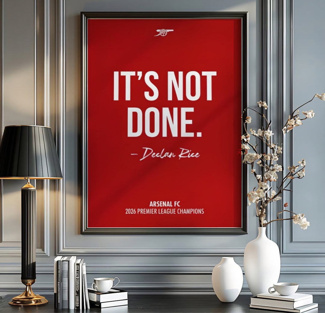 Authentic Arsenal FC quote art poster print featuring It&