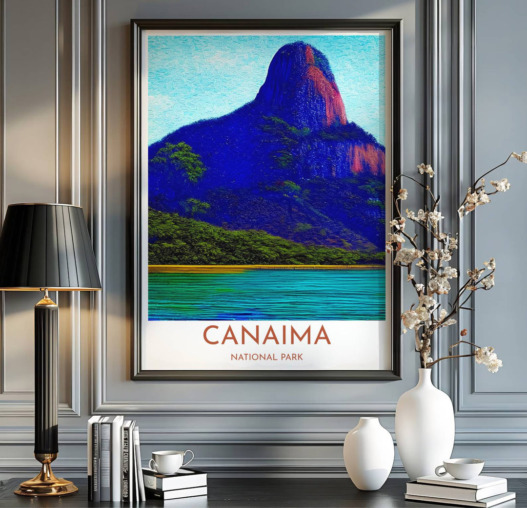Vibrant impasto landscape print produced on 220gsm acid-free Epson professional matte paper with archival ultra-chrome inks. Offered in the MapYourDreams store, this artwork suits any room setup in unframed paper, real wood frames, or canvas wrap styles.