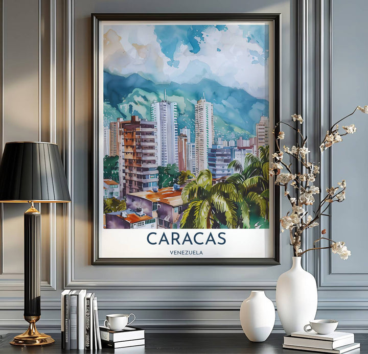 Translucent watercolor city print produced on 220gsm acid-free Epson professional matte paper with archival ultra-chrome inks. Offered in the MapYourDreams store, this artwork suits any room setup in unframed paper, real wood frames, or canvas wrap styles.