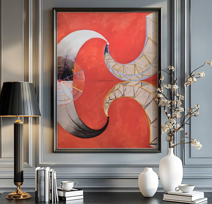 Blending minimalist esoteric elements with sophisticated spatial harmony, this Hilma af Klint Group VII The Moon represents a deeply poetic high point in avant-garde cosmic composition. Offered by MapYourDreams, this artwork is available in flexible options including unframed paper, custom wooden frames, and gallery canvas wraps.