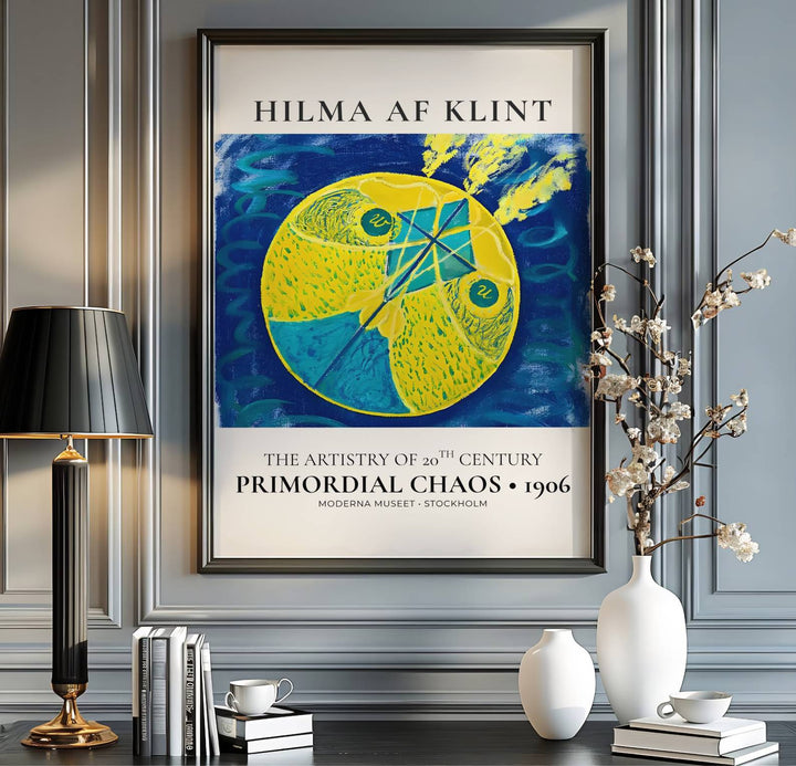Blending minimalist esoteric elements with sophisticated spatial harmony under Stockholm exhibition typography, this Primordial Chaos 1906 creation by Hilma af Klint represents a high point in cosmic composition. Offered by MapYourDreams, this artwork is available in flexible options including unframed paper, custom wooden frames, and gallery canvas wraps.