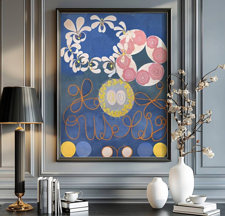 Blending minimalist esoteric elements with sophisticated spatial harmony under Stockholm exhibition typography, this The Ten Largest No 1 Childhood 1907 creation by Hilma af Klint represents a major high point. Offered by MapYourDreams, this artwork is available in flexible options including unframed paper, custom wooden frames, and gallery canvas wraps.