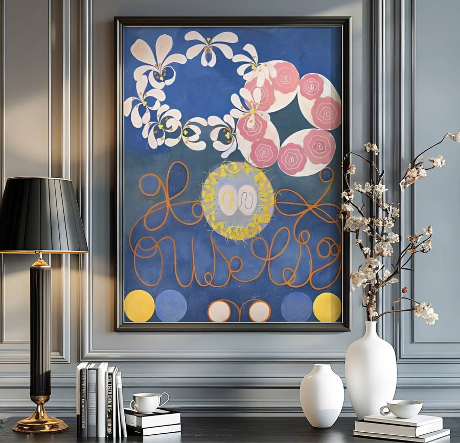 Blending minimalist esoteric elements with sophisticated spatial harmony under Stockholm exhibition typography, this The Ten Largest No 1 Childhood 1907 creation by Hilma af Klint represents a major high point. Offered by MapYourDreams, this artwork is available in flexible options including unframed paper, custom wooden frames, and gallery canvas wraps.