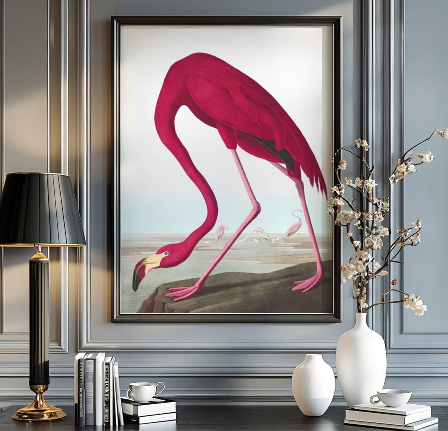 Blending minimalist scientific layout with sophisticated spatial harmony under classic natural history typography, this American Flamingo 1838 print represents a high point in wildlife art. Available via MapYourDreams, choose your preferred finish from unframed paper art print styles, custom framed designs, or dimensional canvas wraps.