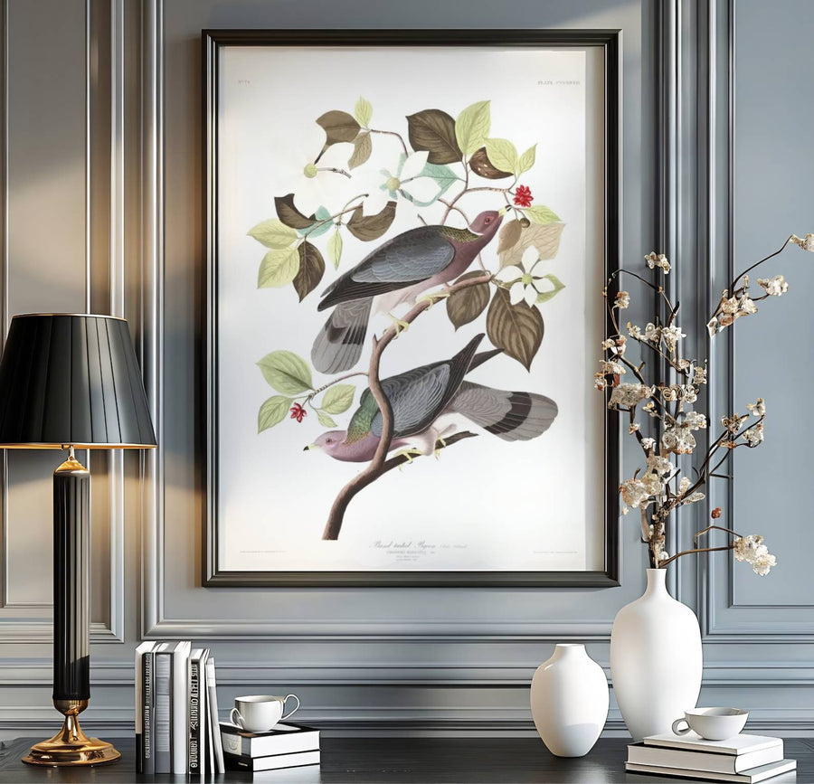 Blending minimalist scientific layout with sophisticated spatial harmony under classic natural history typography, this Band-Tailed Pigeon 1838 print represents a high point in wildlife art. Available via MapYourDreams, choose your preferred finish from unframed paper art print styles, custom framed designs, or dimensional canvas wraps.