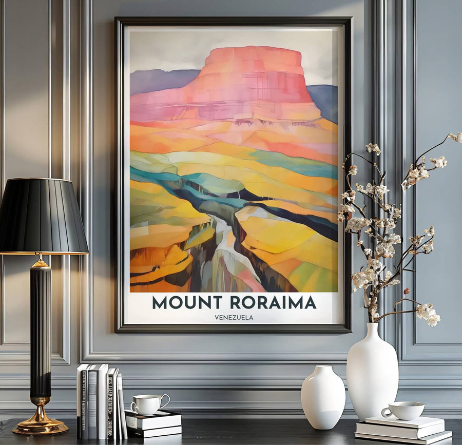 Luminous color block art print produced on 220gsm acid-free Epson professional matte paper with archival ultra-chrome inks. Offered in the MapYourDreams store, this artwork suits any room setup in unframed paper, real wood frames, or canvas wrap styles.