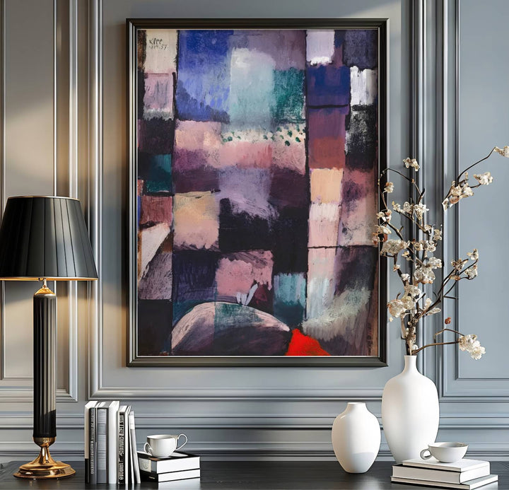 Preserved among celebrated international art institutions, this Paul Klee study titled About A Motif From Hammamet 1914 remains a masterclass in modern color theory and spatial abstraction. MapYourDreams provides this timeless poster in multiple adaptable formats, letting you choose from unframed prints, stylish frames, and textured canvas wall art for your interior.