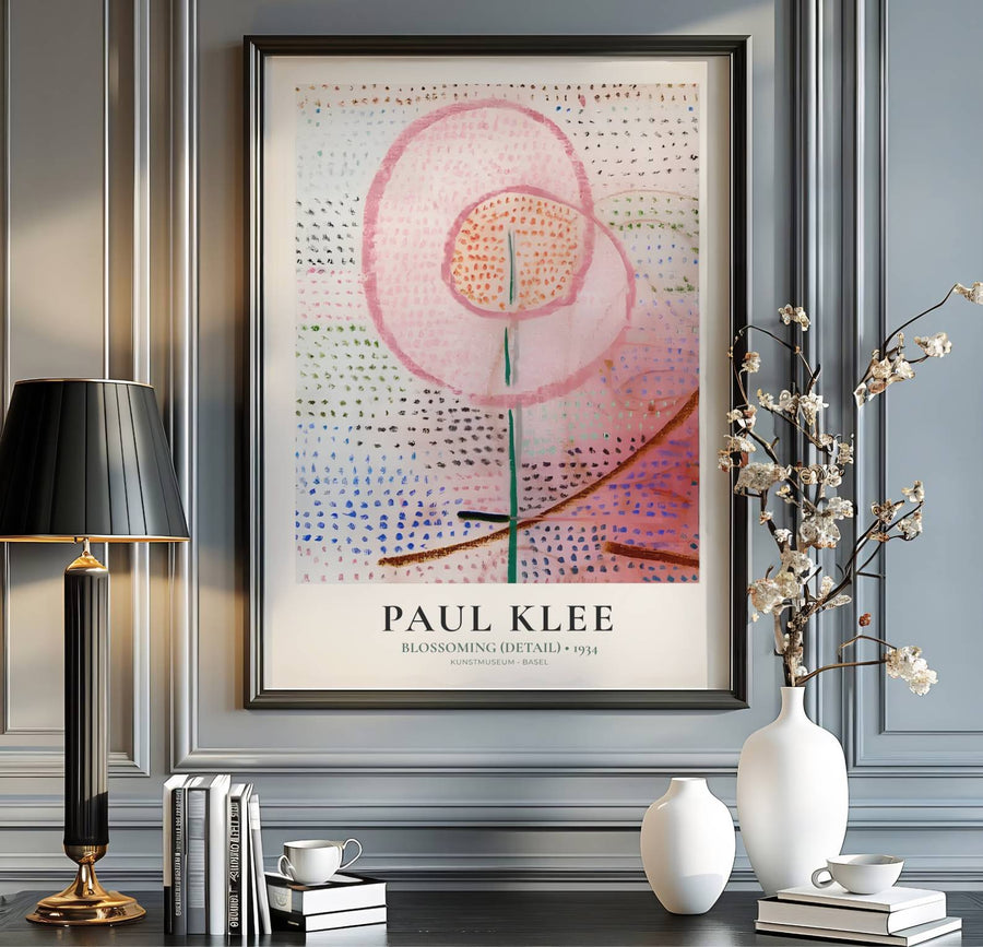 Blending minimalist botanical elements with sophisticated spatial harmony, this Kunstmuseum Basel-curated Paul Klee Blossoming Detail (Blühend) 1934 art represents a deeply poetic high point in the legendary creative journey. Offered by MapYourDreams, this artwork is available in flexible options including unframed paper, custom wooden frames, and gallery canvas wraps.