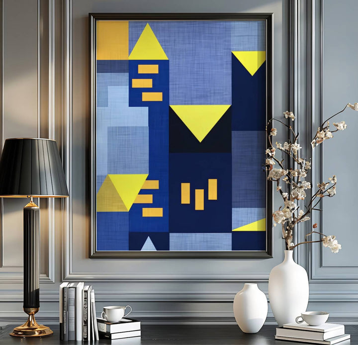 Blending minimalist architectural elements with sophisticated spatial harmony, this Paul Klee Blue Night (Blaue Nacht) poster represents a deeply poetic high point in avant-garde geometric composition. Offered by MapYourDreams, this artwork is available in flexible options including unframed paper, custom wooden frames, and gallery canvas wraps.