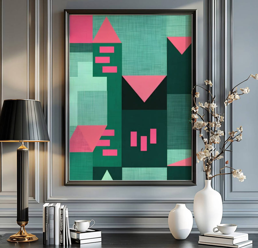 Blending minimalist architectural elements with sophisticated spatial harmony, this Paul Klee Emerald Architecture Art Print represents a deeply poetic high point in avant-garde geometric composition. Offered by MapYourDreams, this artwork is available in flexible options including unframed paper, custom wooden frames, and gallery canvas wraps.