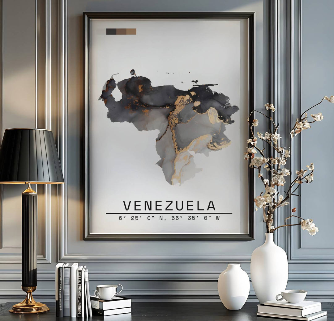 Organic fluid ink map art print produced on 220gsm acid-free Epson professional matte paper with archival ultra-chrome inks. Offered in the MapYourDreams store, this artwork suits any room setup in unframed paper, real wood frames, or canvas wrap styles.