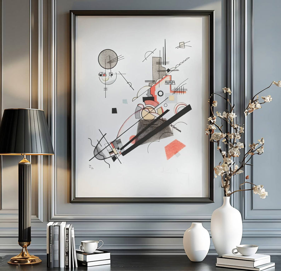 Preserved among celebrated international art institutions, this Wassily Kandinsky Joyful Ascent study remains a masterclass in geometric precision and avant-garde graphic expression. MapYourDreams provides this timeless artwork in multiple adaptable formats, letting you choose between unframed prints, stylish wall frames, and textured canvas wall art for your interior.