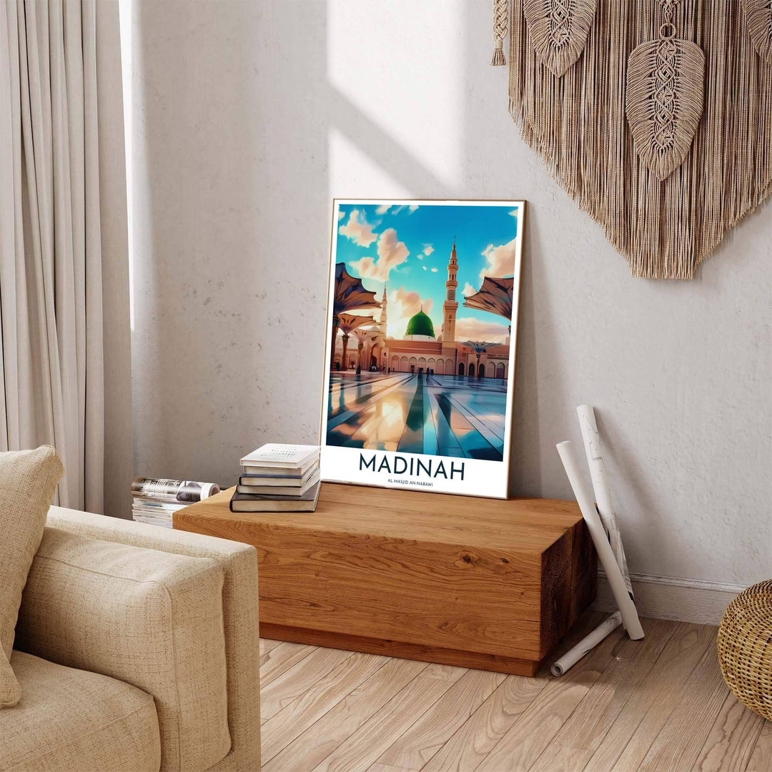 Sunset perspective artwork of Madinah&