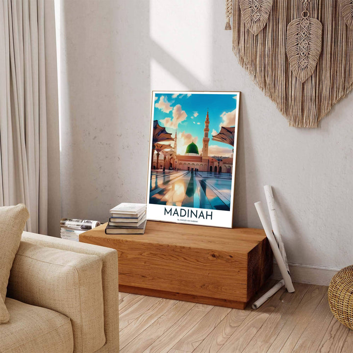 Sunset perspective artwork of Madinah&