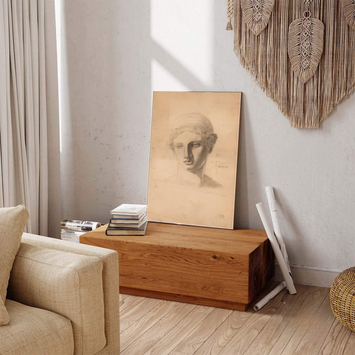 Historic Viennese fine art study of Egon Schiele Antique Head Study 1905 in Leopold Museum Vienna with subtle pencil line work. Explore ready-to-hang framed wall art, unframed paper poster prints, and gallery canvas decor available directly from MapYourDreams online store today.