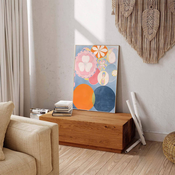 Offering a glimpse into the serene emotional depth of modernist art history preserved in Sweden, this expressive The Ten Largest No 3 Youth 1907 print by Hilma af Klint brings character to modern rooms. Offered by MapYourDreams, this artwork is available in flexible options including unframed paper, custom wooden frames, and gallery canvas wraps.