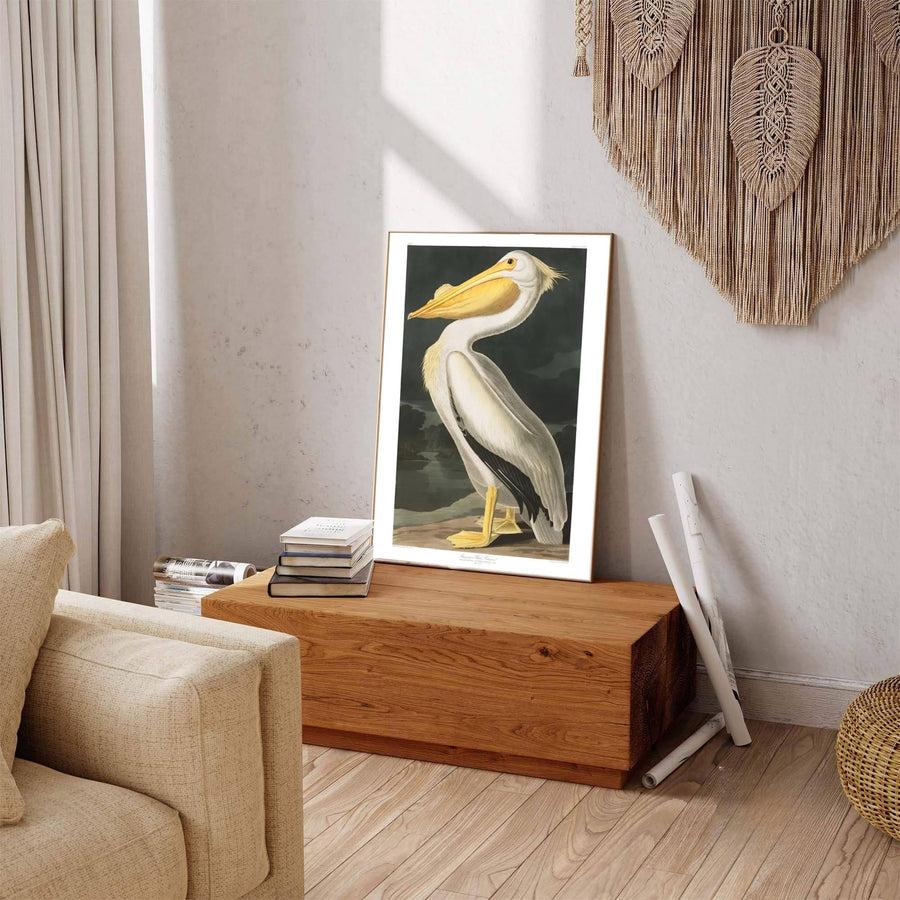Offering a glimpse into the serene emotional depth of 19th-century wildlife studies preserved in North America, this expressive American White Pelican 1838 art print brings profound character. MapYourDreams accommodates any interior vision with flexible formats, including unframed paper prints, custom framed presentations, and textured canvas wraps.