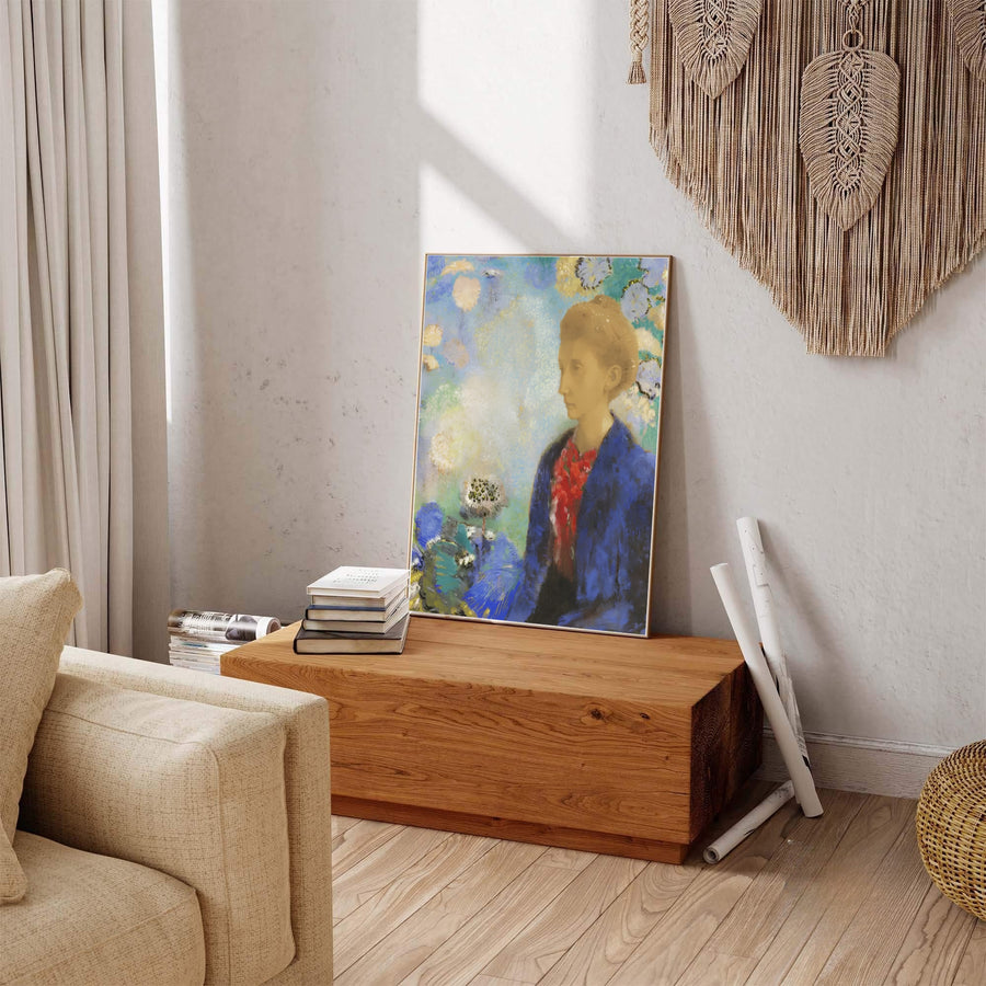 Infusing any room with historic charm and artistic depth, this Odilon Redon print captures the nuanced beauty of his famous Baronne de Domecy portrait. MapYourDreams offers this exquisite wall art in diverse configurations, accommodating different aesthetic preferences with unframed paper, custom-toned frames, and gallery canvas wraps.