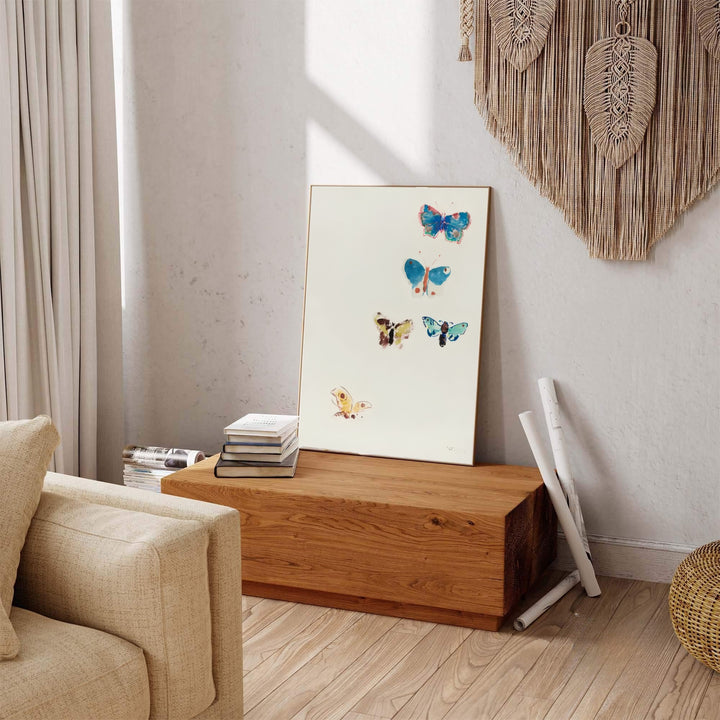 Vintage watercolor wall art depicting Odilon Redon’s 1910 masterpiece Five Butterflies. Ideal for living rooms, nurseries, or bedrooms, MapYourDreams lets you choose between unframed fine art paper, custom picture framing, and gallery-wrapped canvas art options.