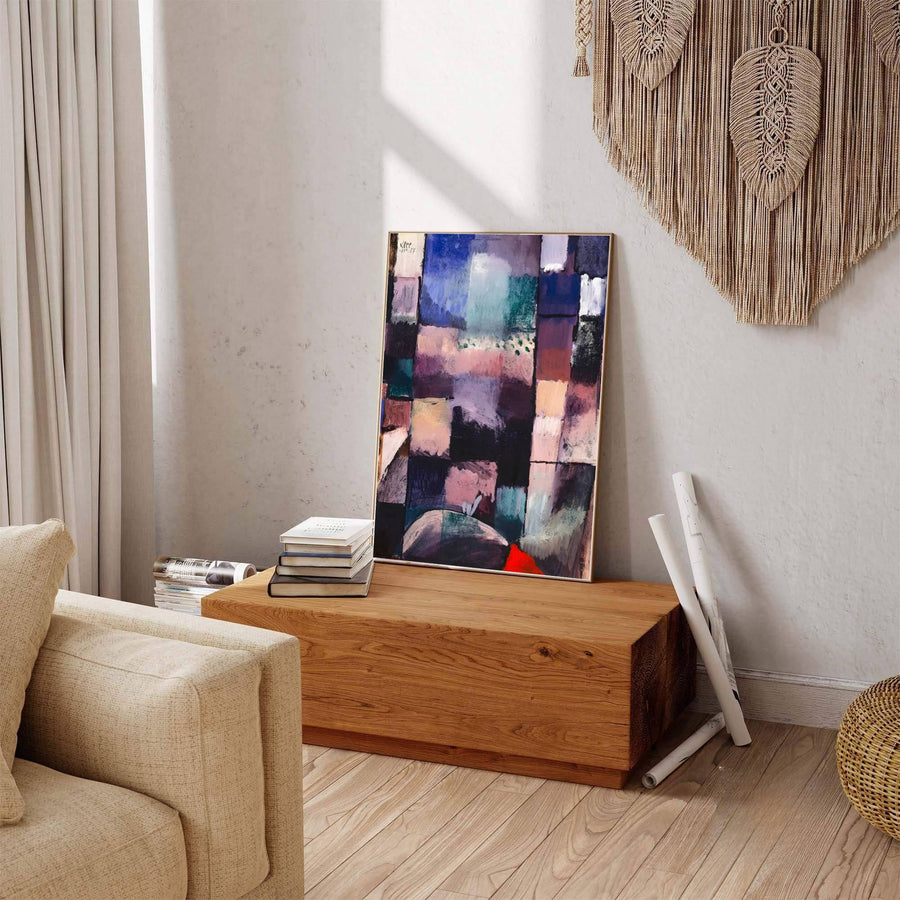 Infusing any room with historic charm and architectural depth inspired by About A Motif From Hammamet 1914, this Paul Klee print captures the nuanced mastery of his celebrated North African compositions. MapYourDreams offers this exquisite wall art in diverse configurations, accommodating different aesthetic preferences with unframed paper, custom-toned frames, and gallery canvas wraps.
