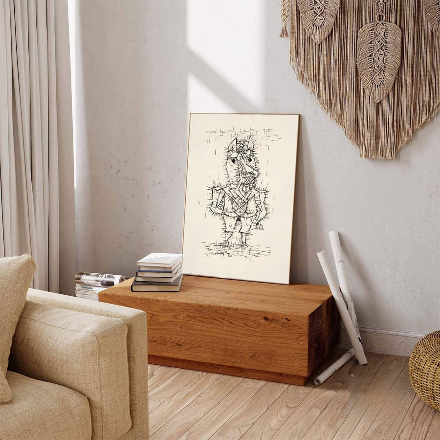 Infusing any room with historic charm and witty character inspired by Ass Esel 1925, this Paul Klee print captures the nuanced mastery of his celebrated sketching compositions. MapYourDreams offers this exquisite wall art in diverse configurations, accommodating different aesthetic preferences with unframed paper, custom-toned frames, and gallery canvas wraps.