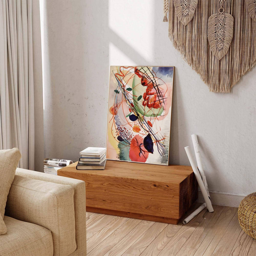 Infusing any room with historic charm and intellectual depth, this Wassily Kandinsky print captures the nuanced brilliance of his foundational abstract experiments. MapYourDreams offers this exquisite wall art in diverse configurations, accommodating different aesthetic preferences with unframed paper, custom-toned frames, and gallery canvas wraps.