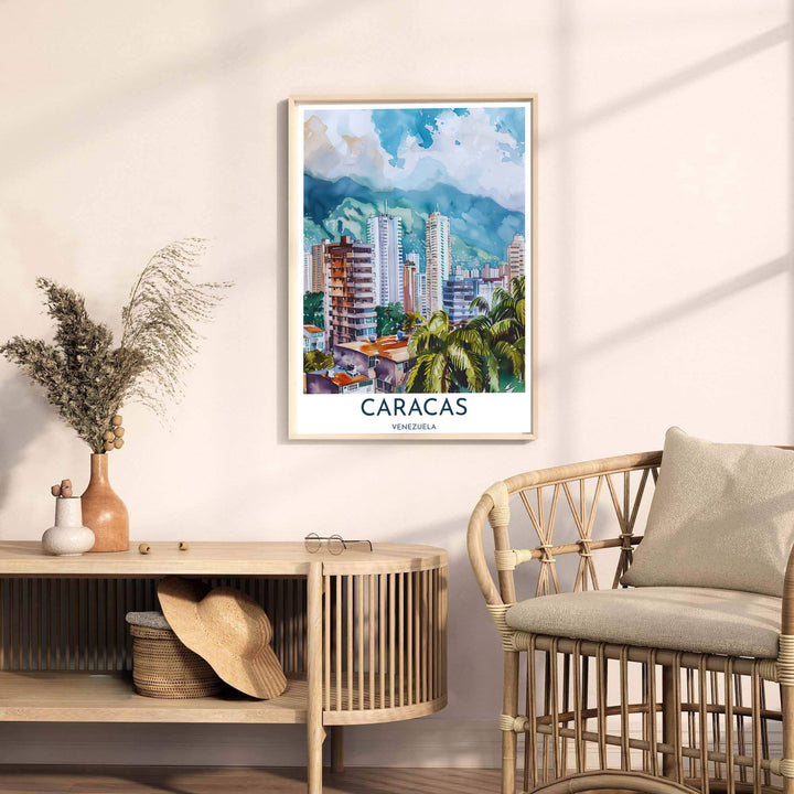 Contemporary travel poster capturing the breezy biophilic aesthetic of Avila Mountain for minimalist Scandinavian interiors. A fine offering from MapYourDreams, choose between flexible product formats like borderless paper, custom wooden frames, or canvas wraps.