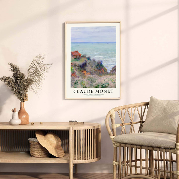 Anchored by striking clifftop studies and vast ocean arrangements reminiscent of famous exhibitions in Paris, France, this Cabin Of The Customs Watch 1882 wall art captures structural grace. MapYourDreams offers complete display freedom, supporting unframed paper posters, elegant wooden framed units, and ready-to-hang gallery canvas options.