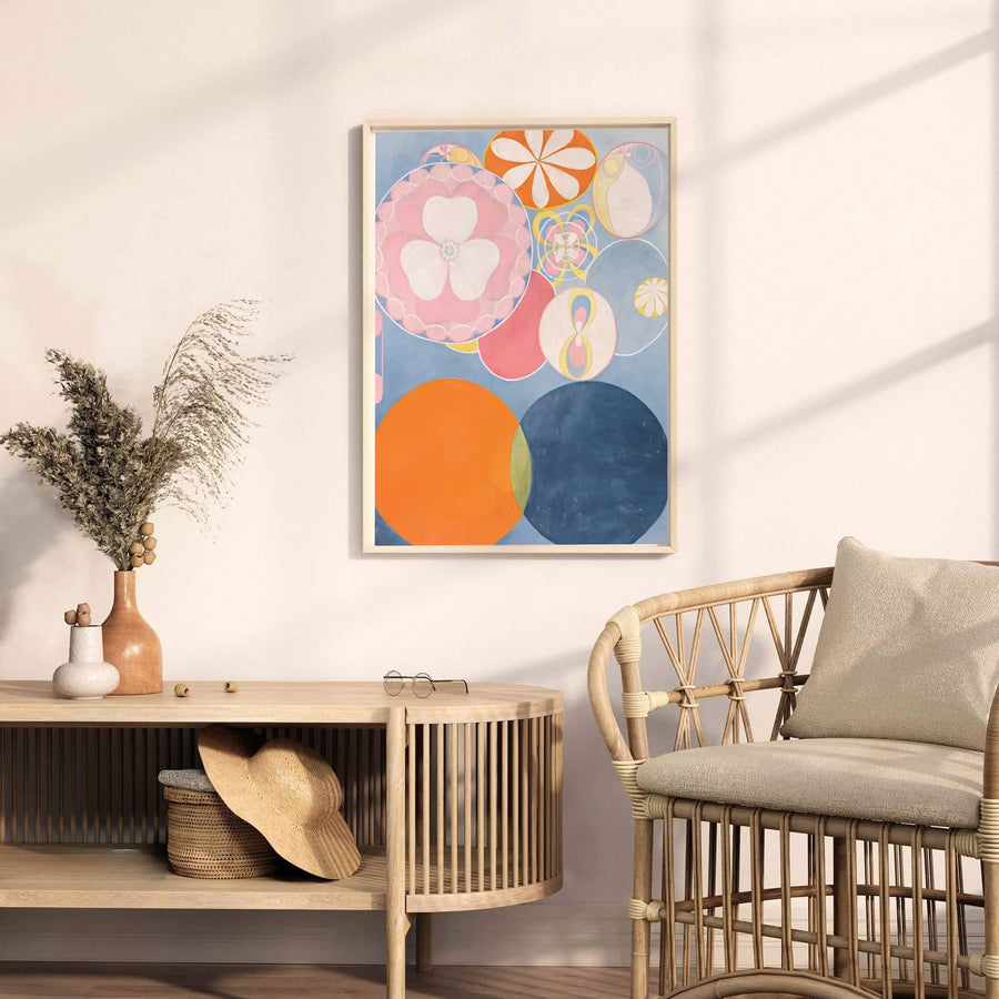 Anchored by striking floral motifs reminiscent of Stockholm gallery installations, this The Ten Largest No 3 Youth 1907 wall decor by Hilma af Klint captures structure and organic abstraction. Offered by MapYourDreams, this artwork is available in flexible options including unframed paper, custom wooden frames, and gallery canvas wraps.
