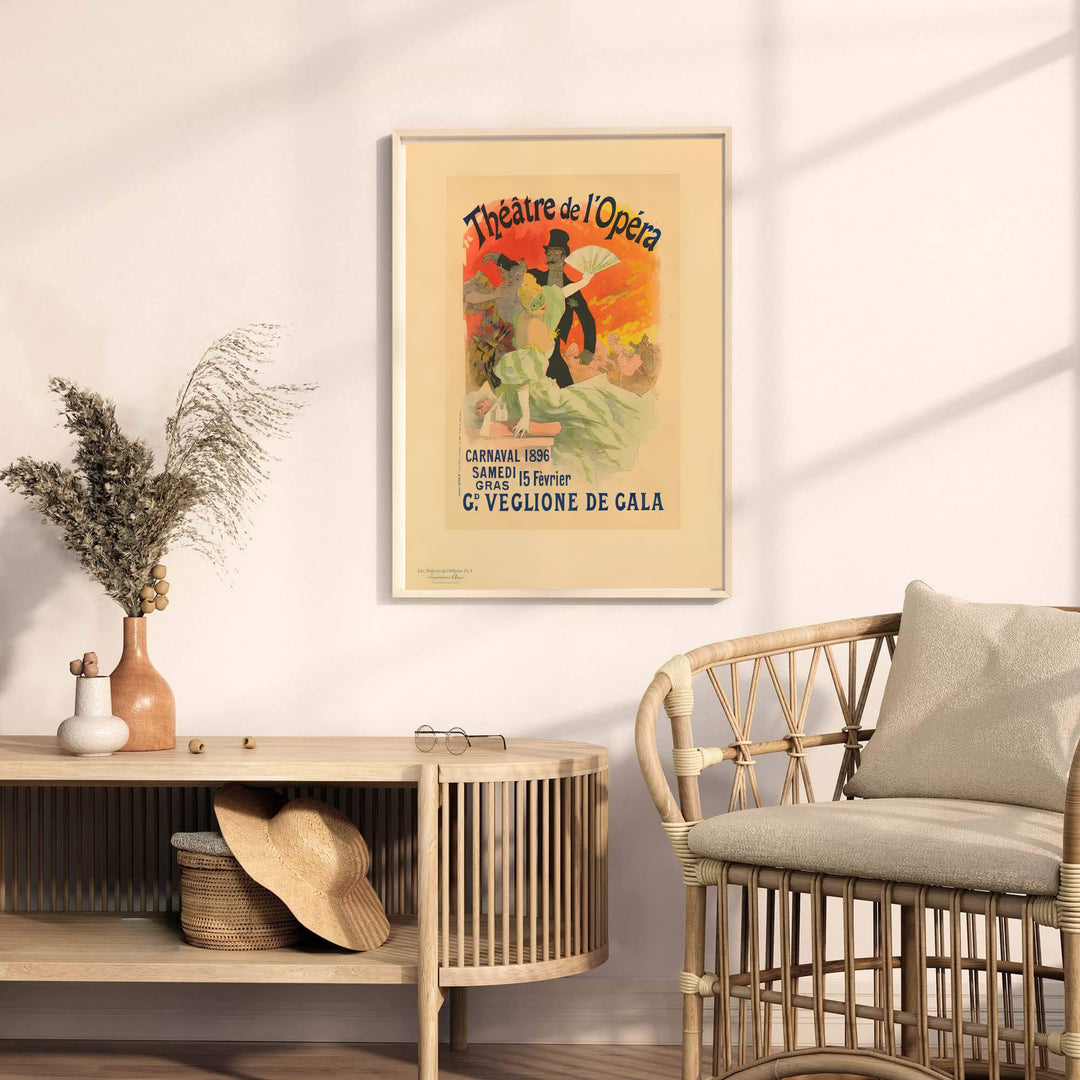 Parisian masquerade poster print Théâtre de l&