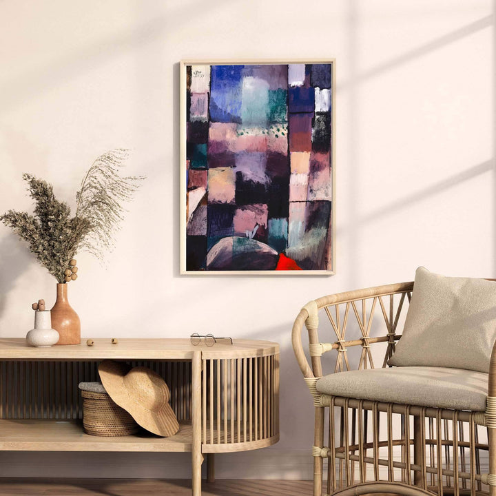 Transcending conventional decorative art, this ethereal Paul Klee artwork capturing About A Motif From Hammamet 1914 merges structural precision with profound atmospheric subtlety. MapYourDreams presents this wall decor with versatile finishing choices, enabling patrons to select traditional unframed prints, custom frames, or gallery-wrapped canvases for their interior design projects.