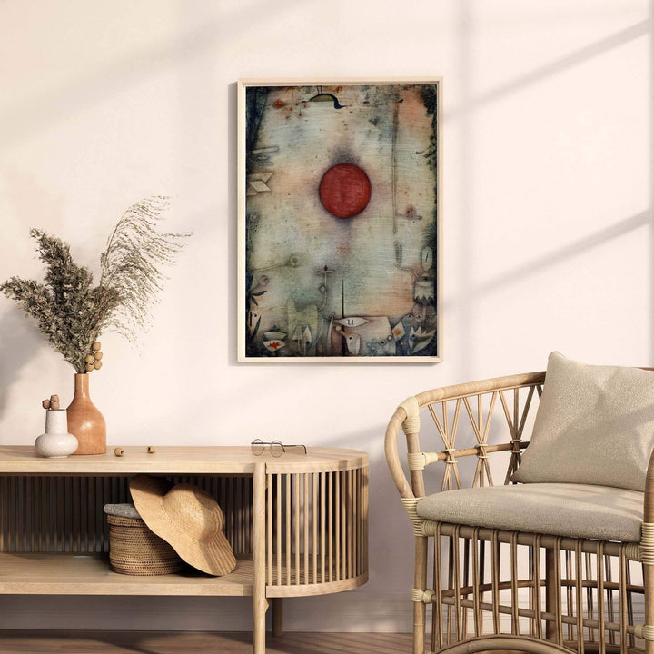 Transcending conventional decorative art, this ethereal Paul Klee artwork capturing Ad Marginem 1930 merges botanical precision with profound atmospheric subtlety. MapYourDreams presents this wall decor with versatile finishing choices, enabling patrons to select traditional unframed prints, custom frames, or gallery-wrapped canvases for their interior design projects.